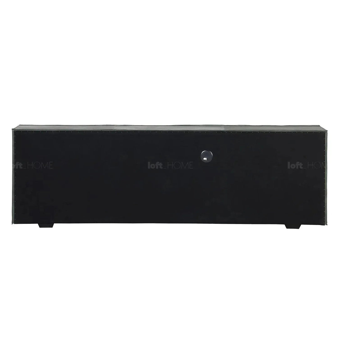 Vintage genuine leather tv console murphy in still life.