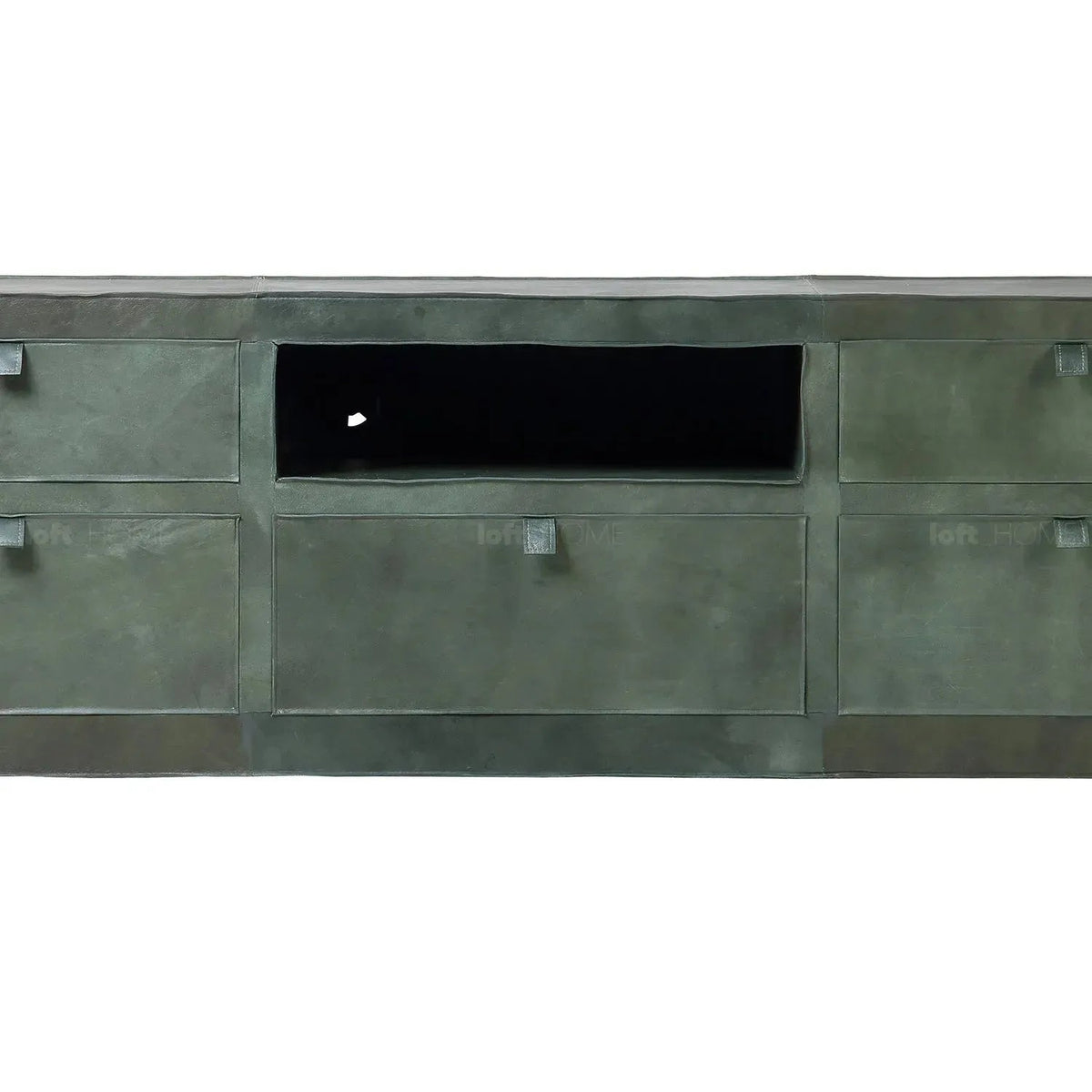 Vintage genuine leather tv console murphy conceptual design.