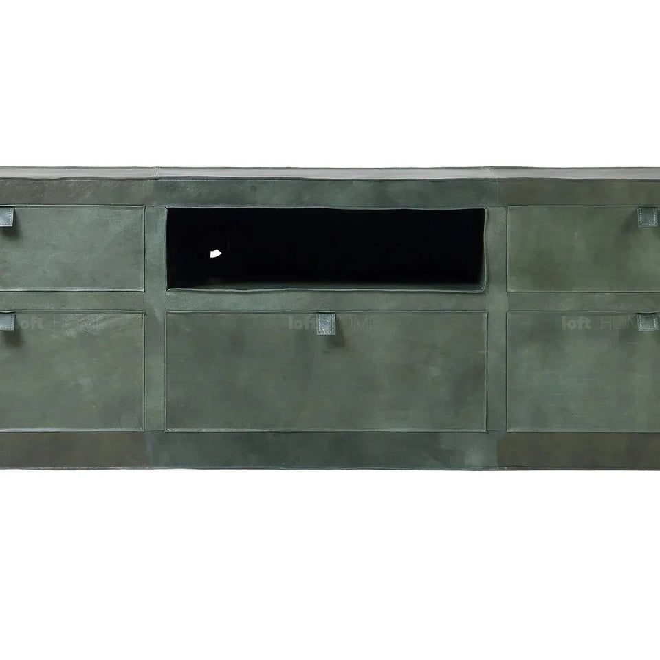 Vintage genuine leather tv console murphy conceptual design.