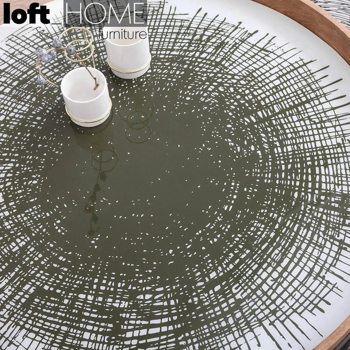 Industrial oak wood coffee table art environmental situation.