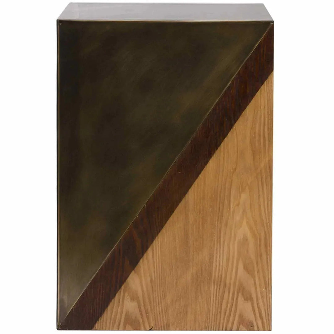 Vintage Oak Wood Side Table VINTAGE