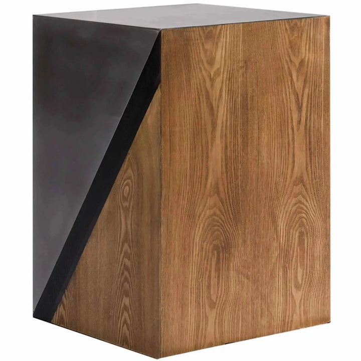 Vintage Oak Wood Side Table VINTAGE