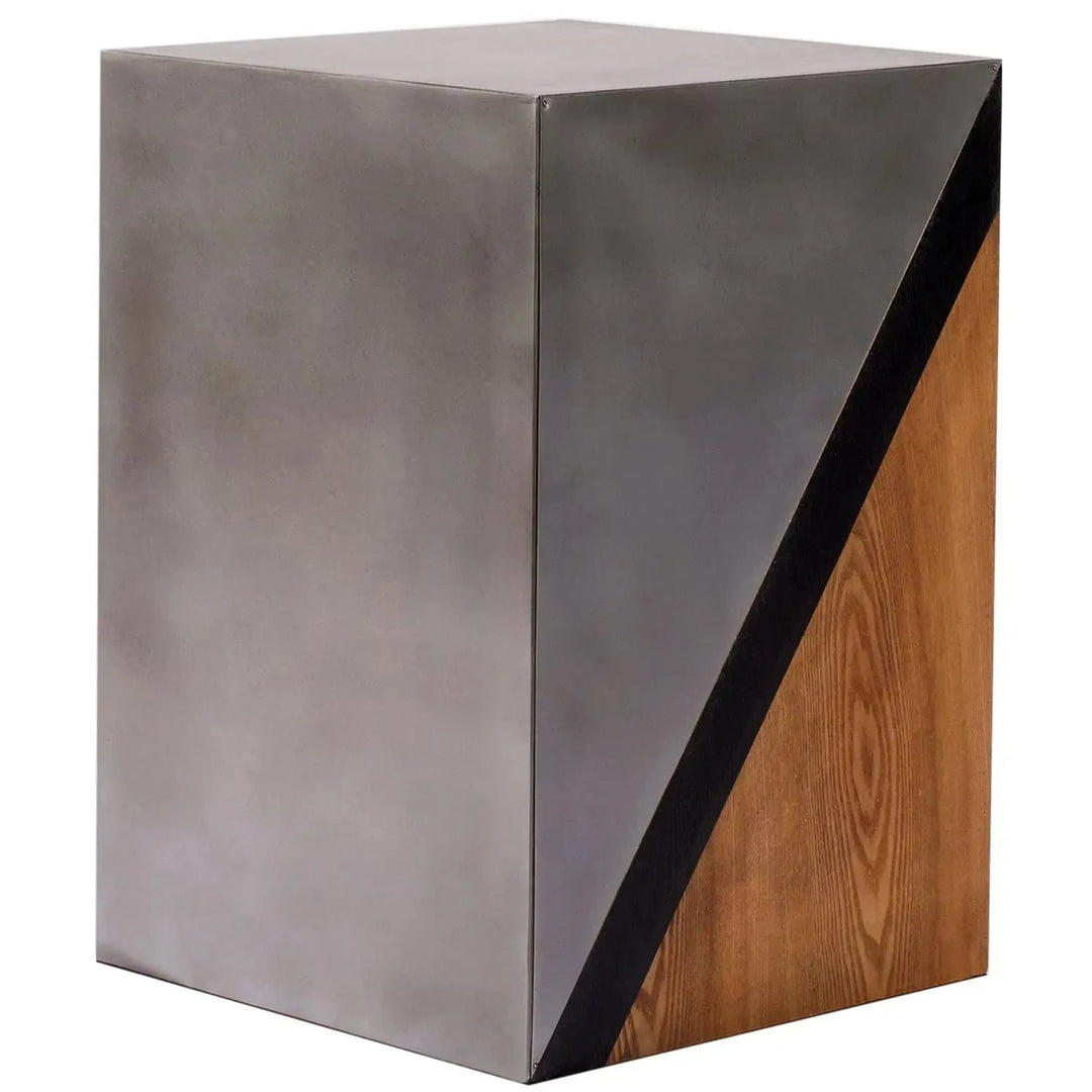 Vintage Oak Wood Side Table VINTAGE