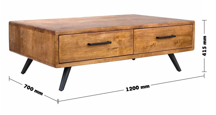 Industrial Rubber Wood Coffee Table SERB