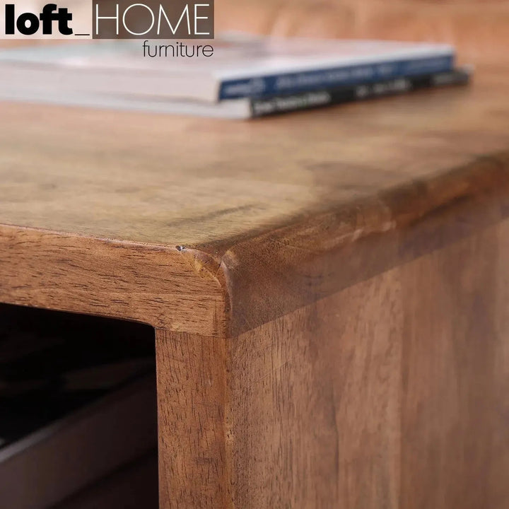 Industrial Rubber Wood Coffee Table SERB