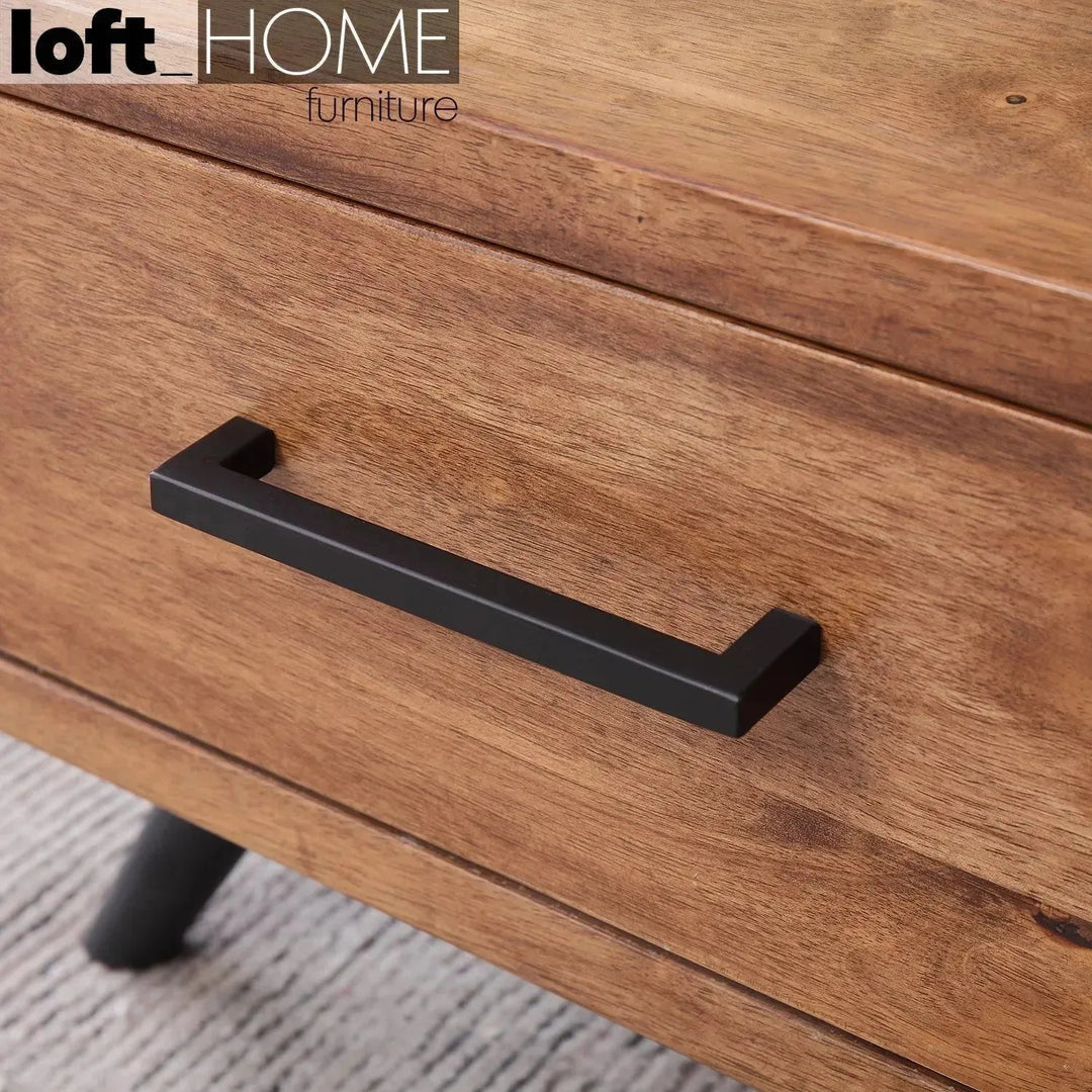 Industrial Rubber Wood Coffee Table SERB