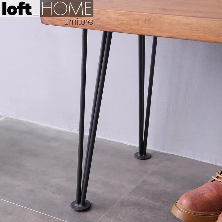 Industrial Rubber Wood Dining Bench DOVETAIL