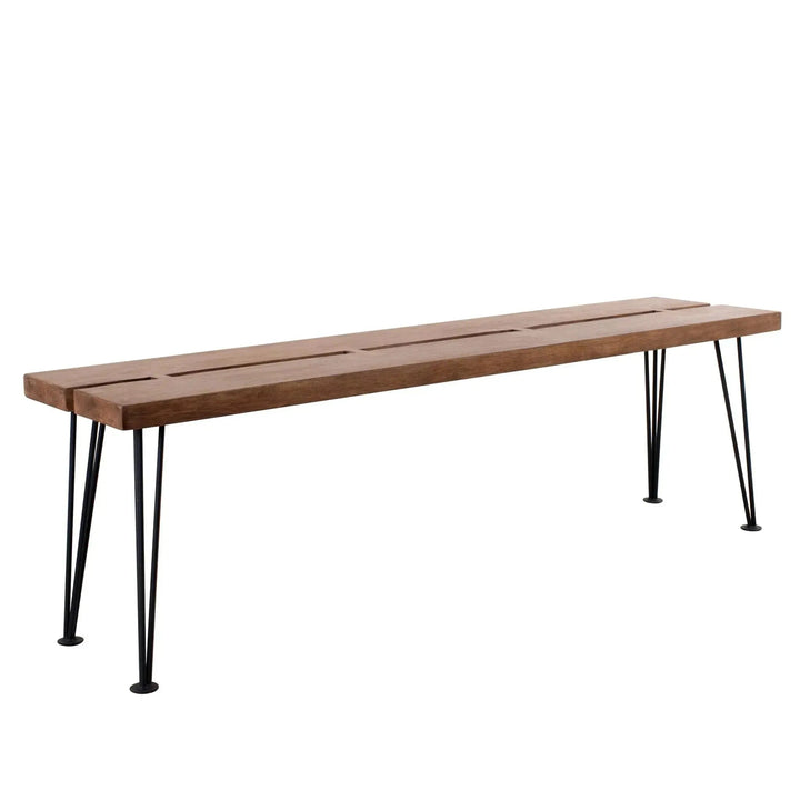 Industrial Rubber Wood Dining Bench DOVETAIL
