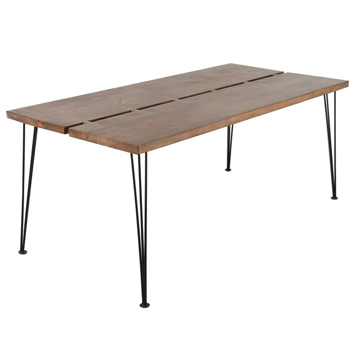 Industrial Rubber Wood Dining Table DOVETAIL