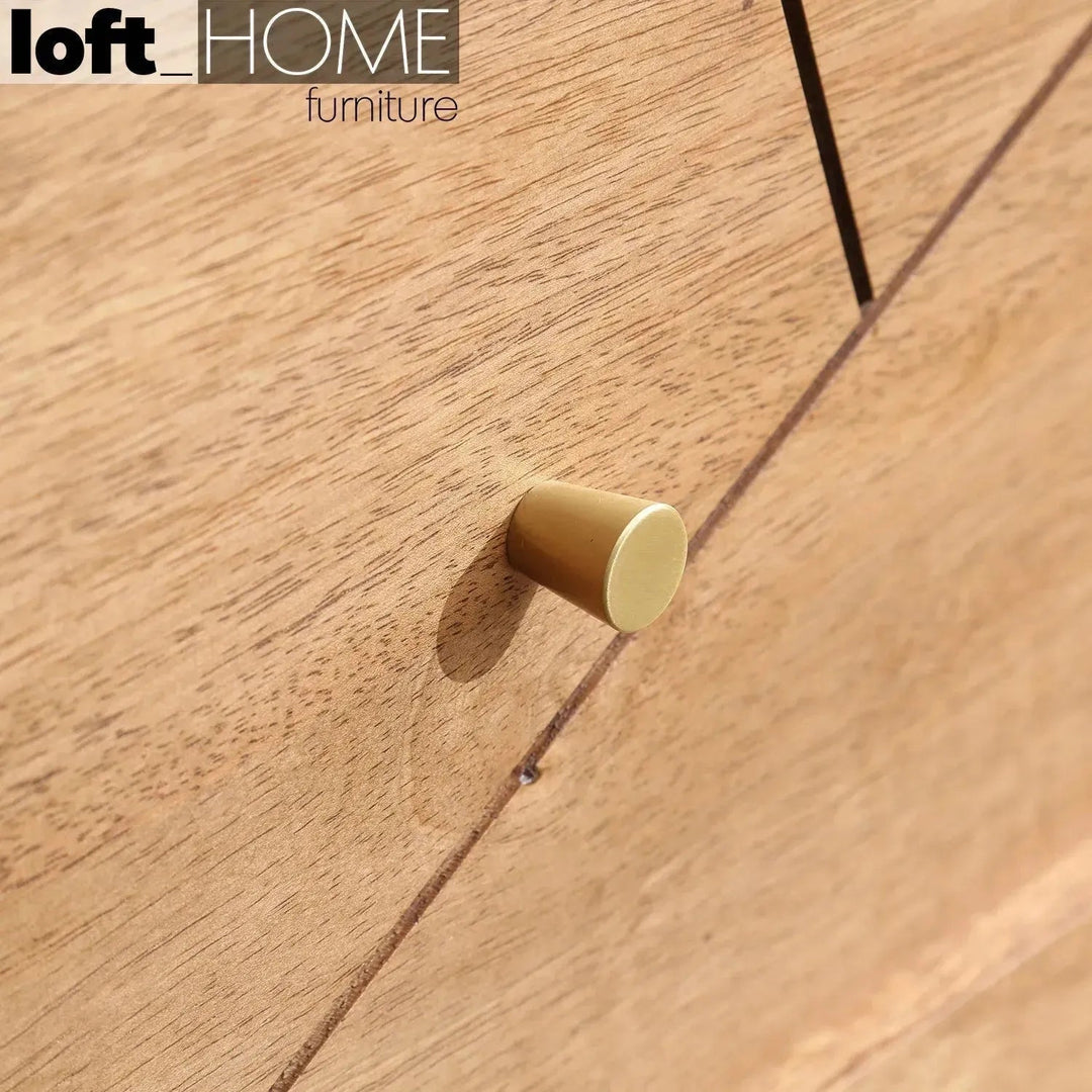 Industrial Rubber Wood Drawer Cabinet SILVER