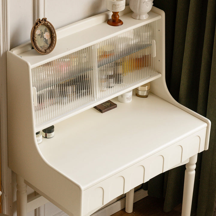Vintage rubber wood dressing table anna in details.