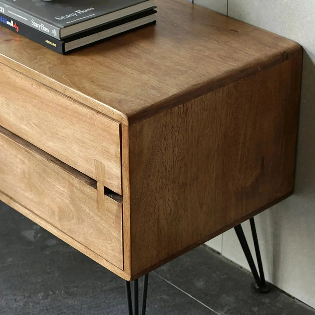 Industrial Rubber Wood TV Console DOVETAIL