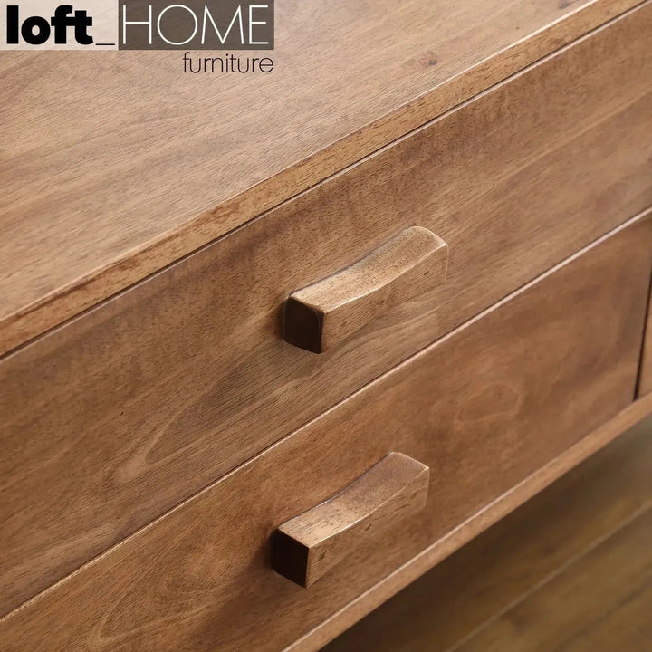 Industrial Rubber Wood TV Console DOVETAIL