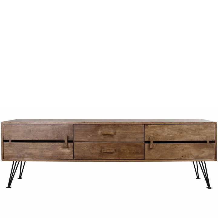 Industrial Rubber Wood TV Console DOVETAIL