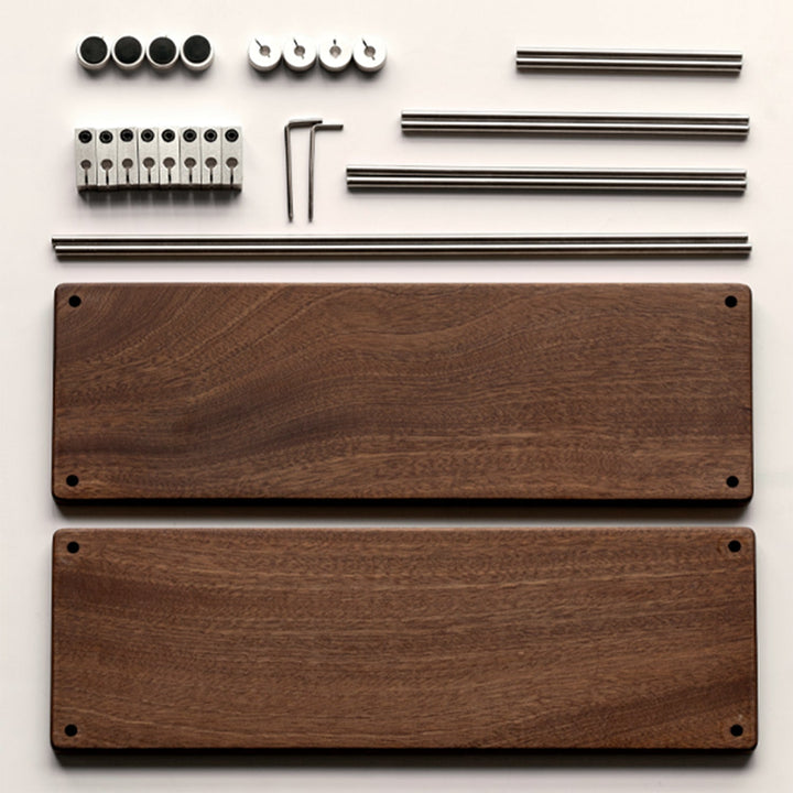 Industrial Sapele Wood Stainless Steel Shelf PACKER