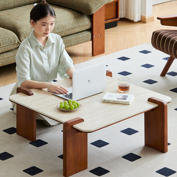 Bauhaus sintered stone coffee table roma material variants.