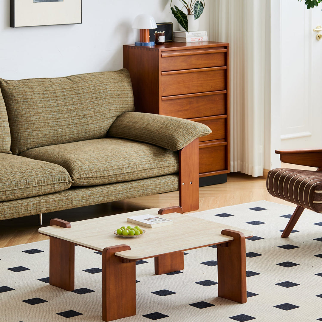 Bauhaus sintered stone coffee table roma with context.