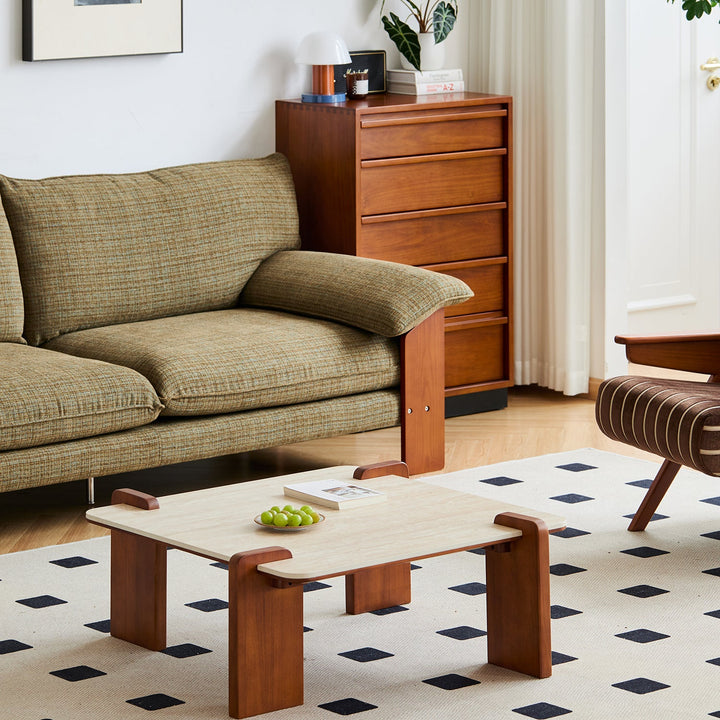 Bauhaus sintered stone coffee table roma with context.