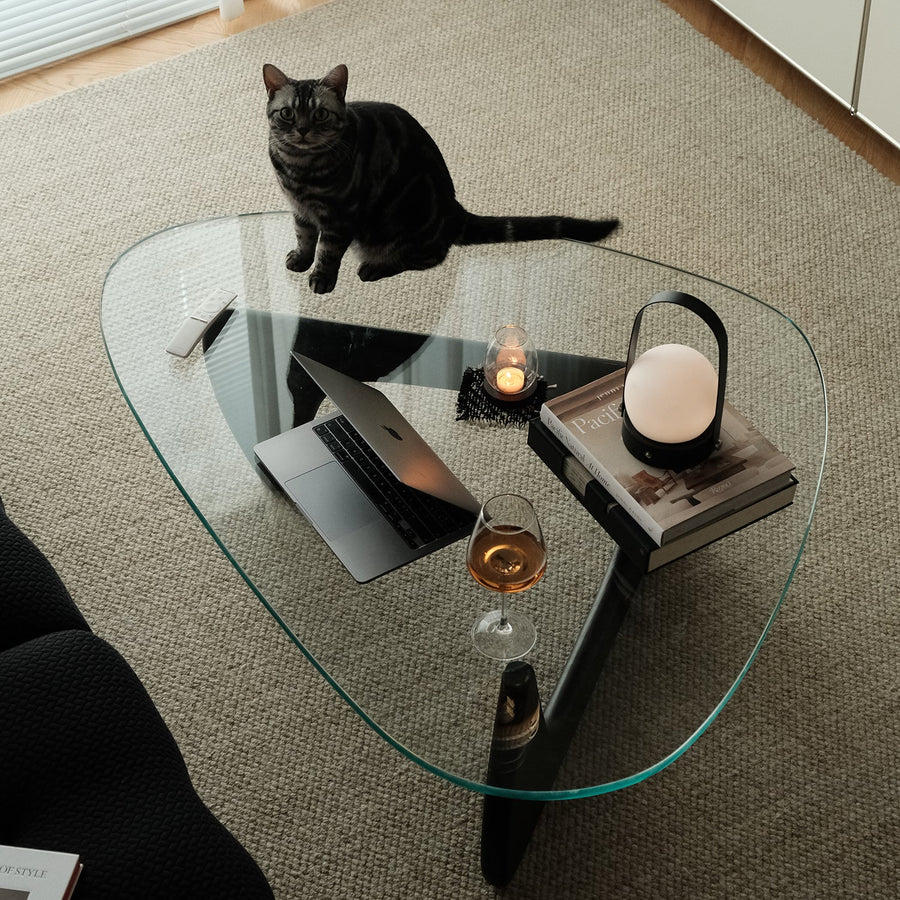 Bauhaus tempered glass coffee table noguchi size charts.