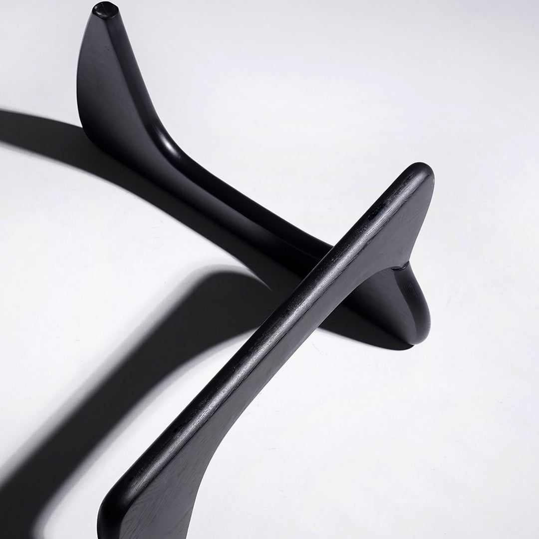 Vintage tempered glass coffee table noguchi in details.