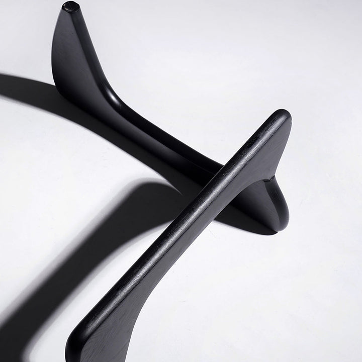 Vintage tempered glass coffee table noguchi in details.