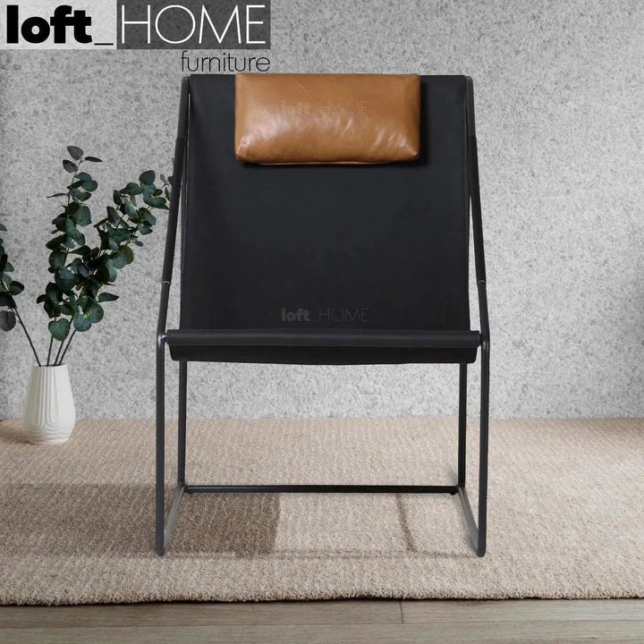 Industrial Vege Genuine Leather 1 Seater Sofa WINSLOW