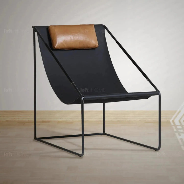 Industrial Vege Genuine Leather 1 Seater Sofa WINSLOW