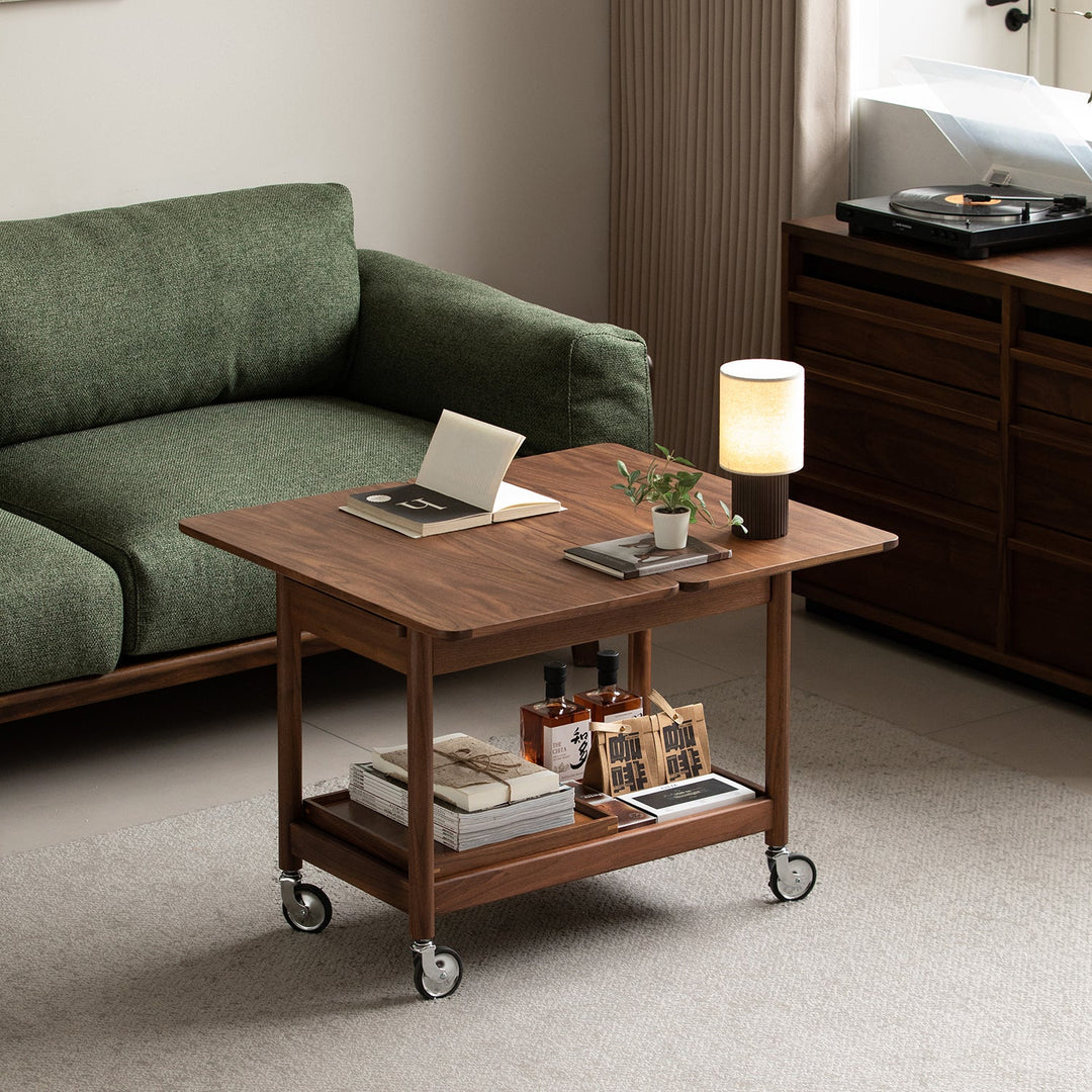 Vintage walnut wood extendable coffee table vorin size charts.