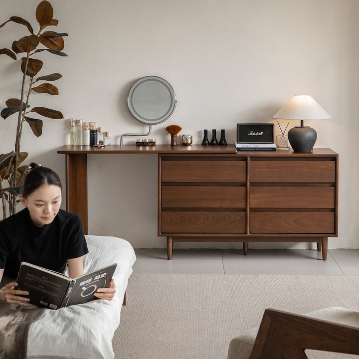 Vintage Walnut Wood Dressing Table VISTA