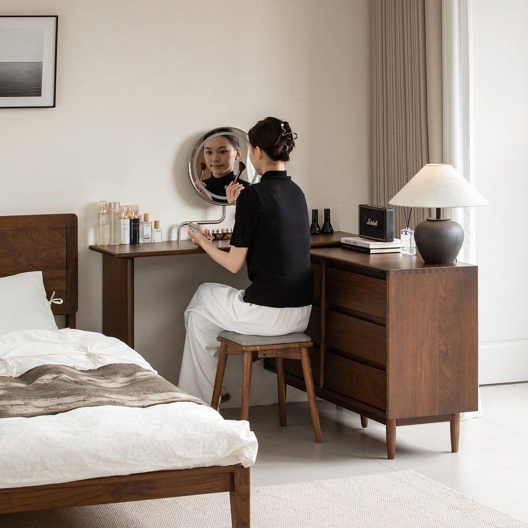 Vintage Walnut Wood Dressing Table VISTA