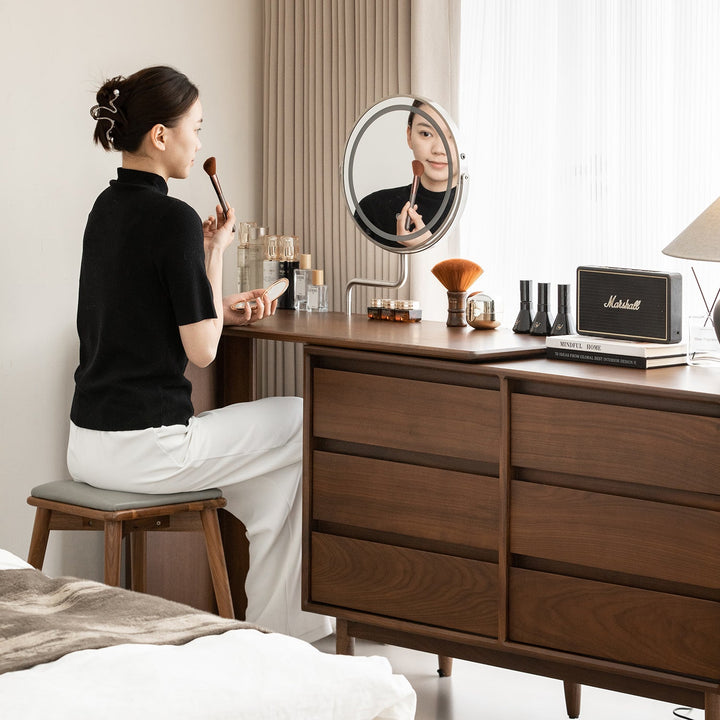 Vintage Walnut Wood Dressing Table VISTA