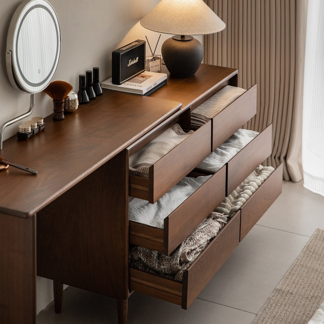 Vintage Walnut Wood Dressing Table VISTA