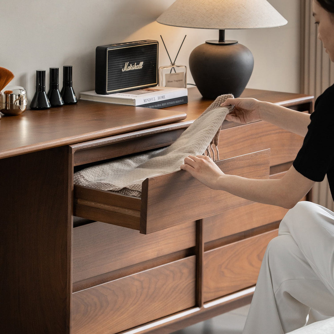 Vintage Walnut Wood Dressing Table VISTA