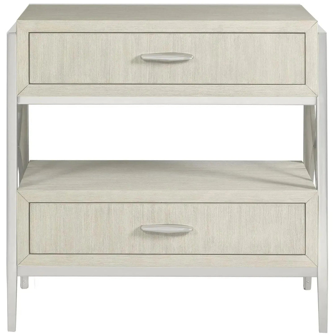 Modern wood side table lilly in white background.