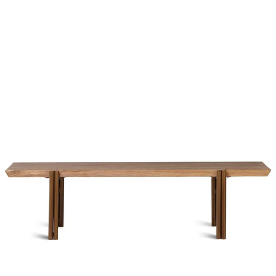 Bauhaus wooden coffee table breezy in white background.