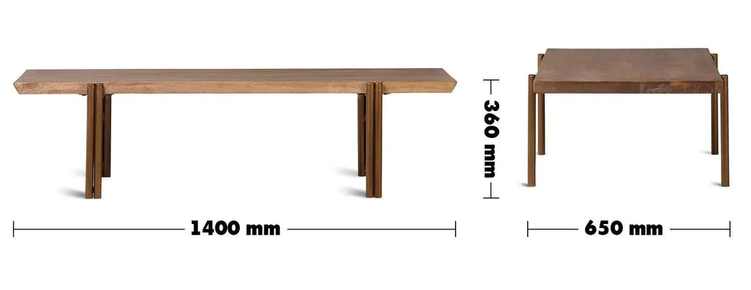 Industrial Wooden Coffee Table BREEZY