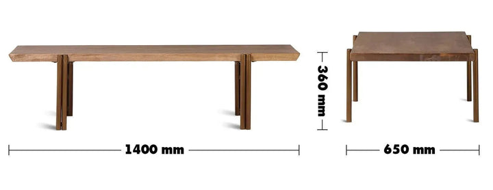 Industrial Wooden Coffee Table BREEZY