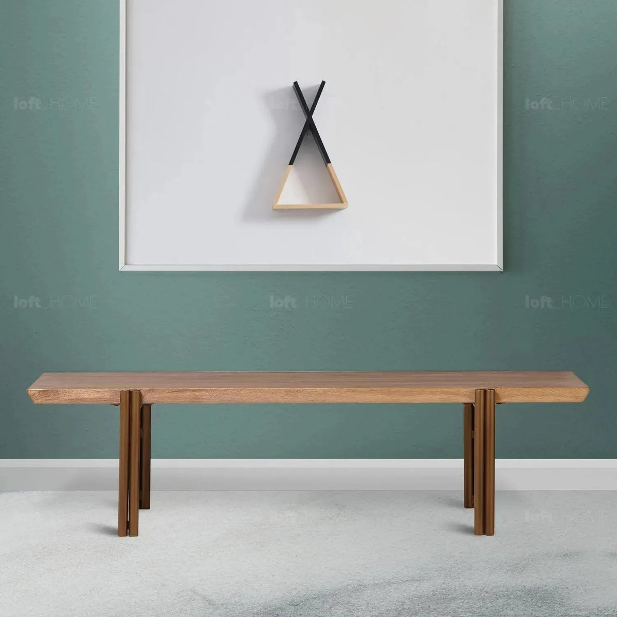 Bauhaus wooden coffee table breezy color swatches.
