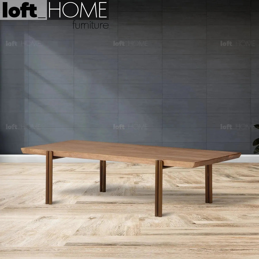 Bauhaus wooden coffee table breezy primary product view.