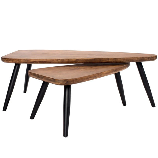 Industrial wooden coffee table greyash in white background.