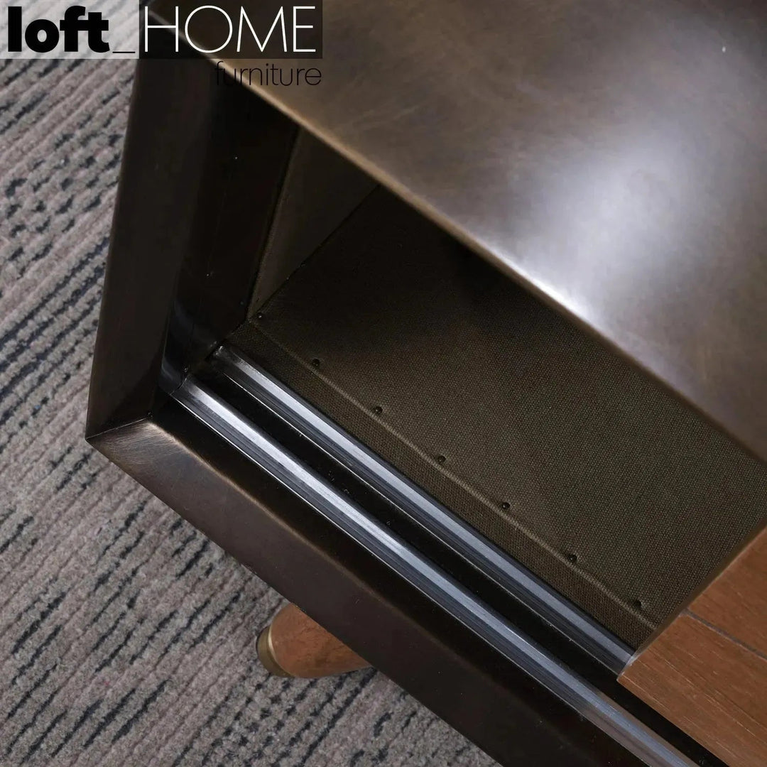 Vintage Wooden Coffee Table VINTAGE BRASS