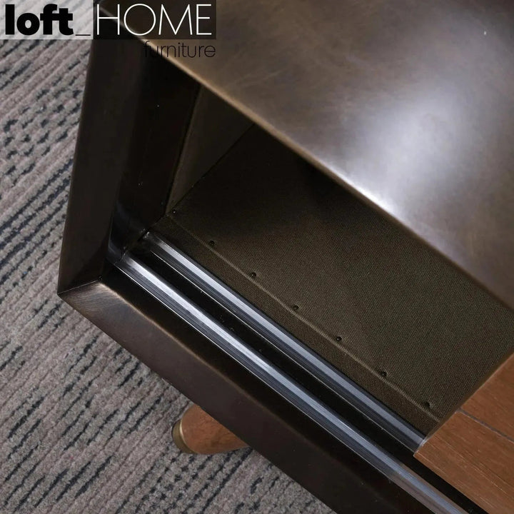 Vintage Wooden Coffee Table VINTAGE BRASS