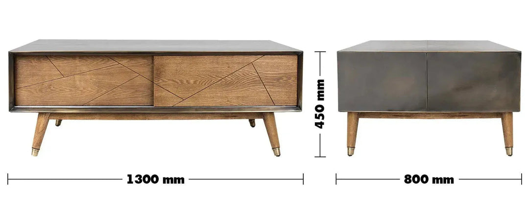 Vintage wooden coffee table vintage brass size charts.