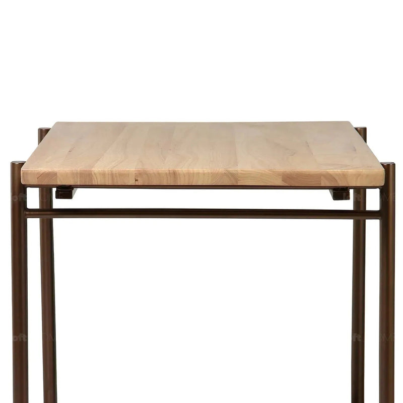 Bauhaus wooden dining table breezy in still life.