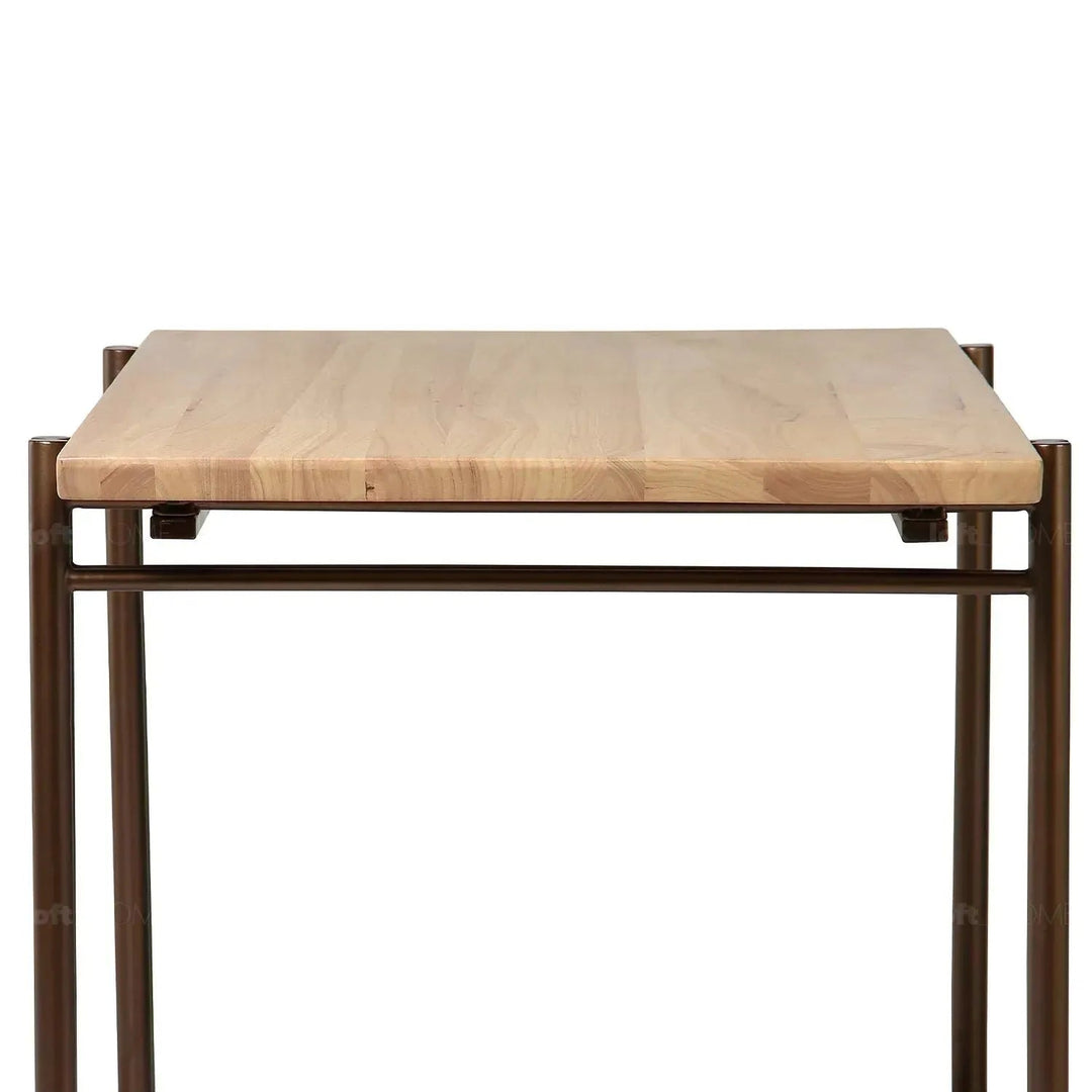 Bauhaus wooden dining table breezy in still life.