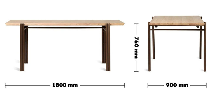 Industrial Wooden Dining Table BREEZY