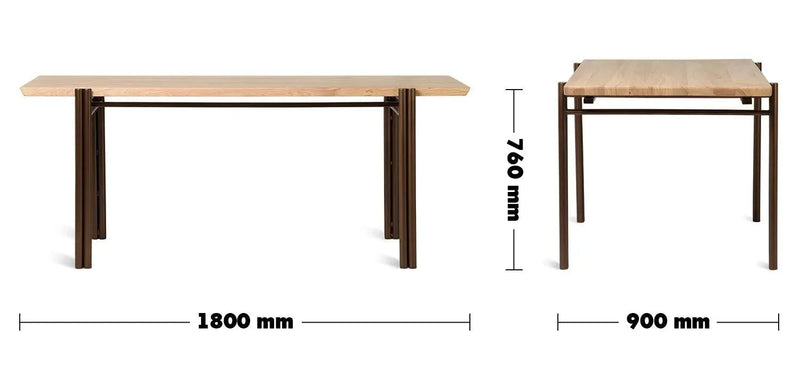 Bauhaus wooden dining table breezy size charts.