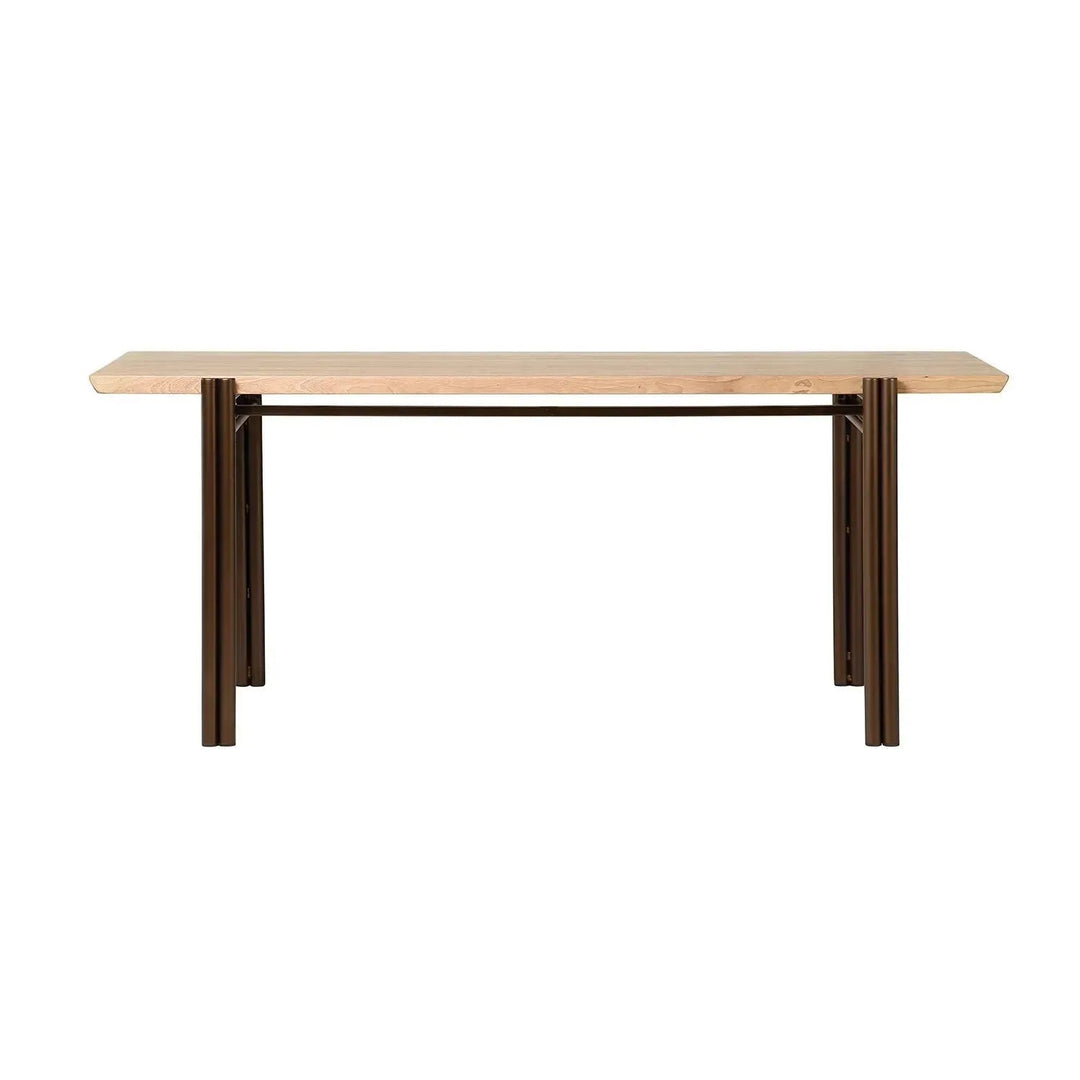 Bauhaus wooden dining table breezy in real life style.