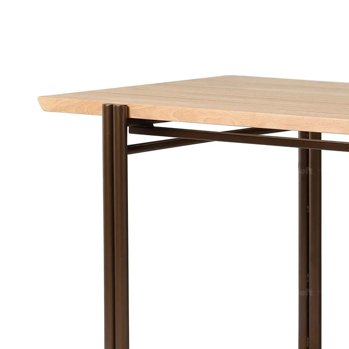 Bauhaus wooden dining table breezy in details.