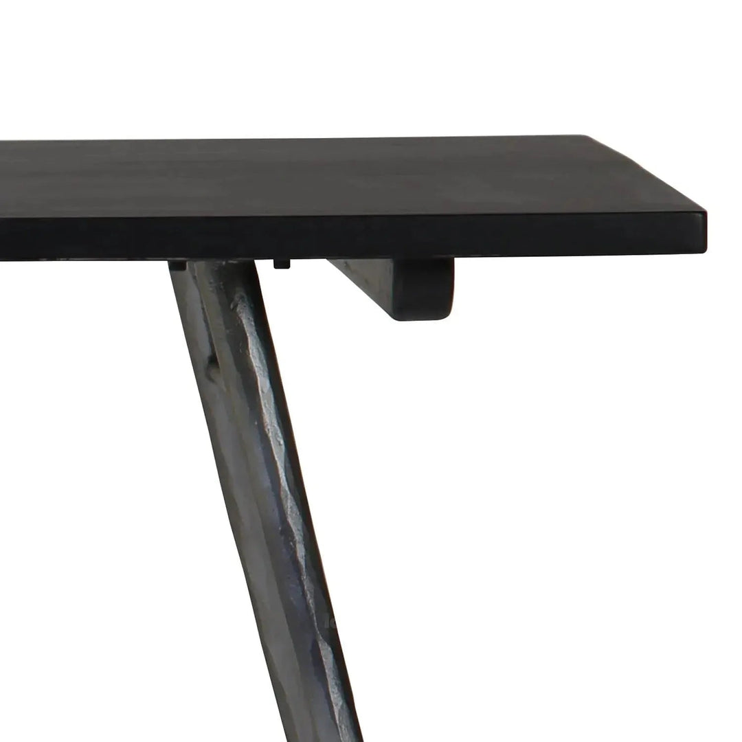 Bauhaus wooden dining table rustic conceptual design.